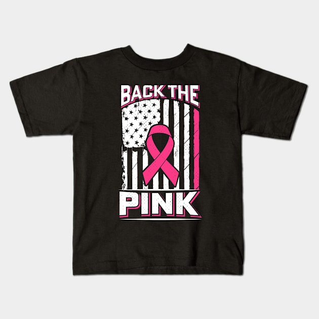 BACK THE PINK Kids T-Shirt by Myartstor 